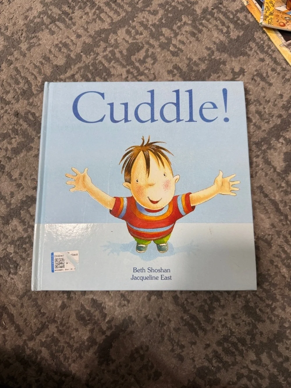 Scholastic Cuddle! Picture Book - Light Blue Cover with Red Striped Shirt